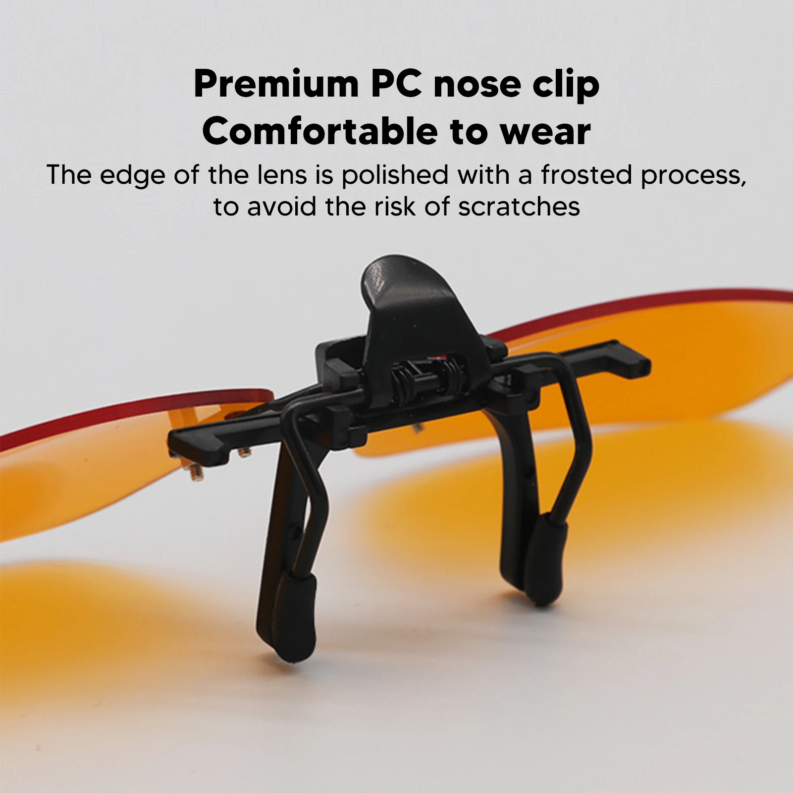 Computer Glasses Clip Lens 180 Degree  Comfortable Wearing 400-500nm Clip On Glasses Eye  Scratch Proof for Work