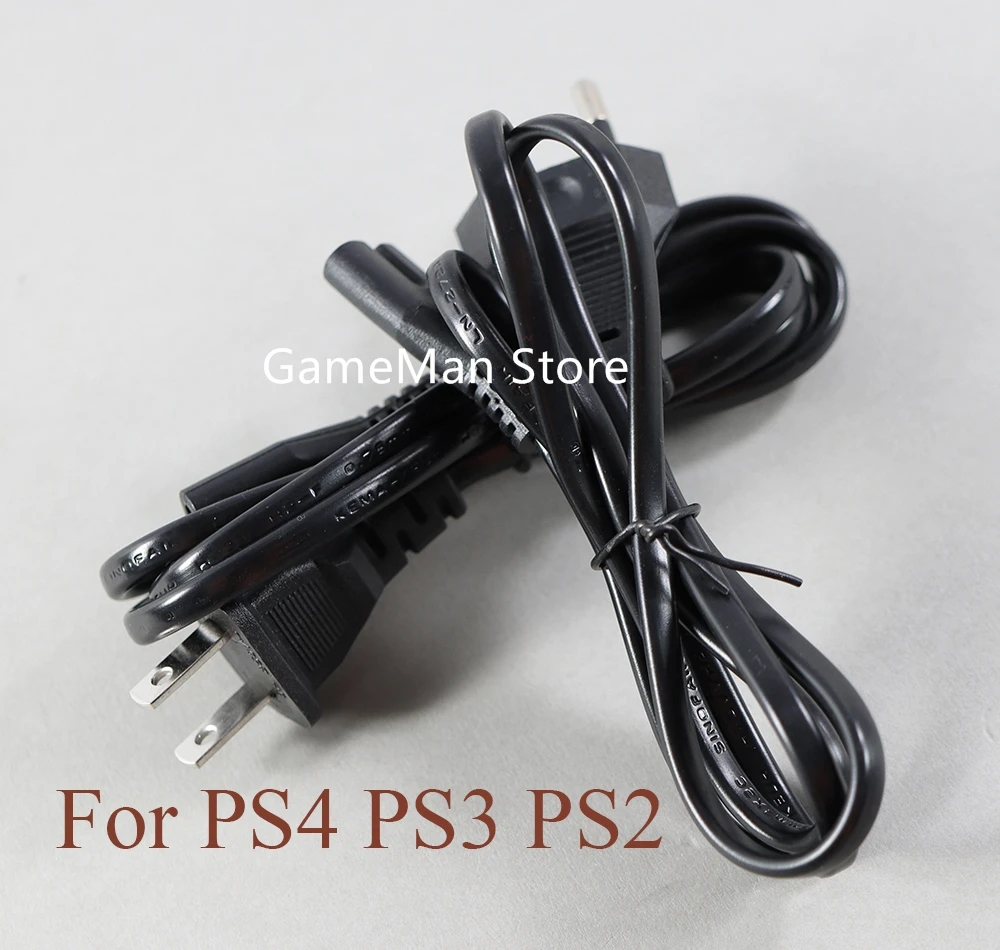 10pcs FOR Playstation 4 PS4 PS3 PS2 EU US Plug 1M Power Cable 8-head Cable Host Power Cable Power Extension Cord