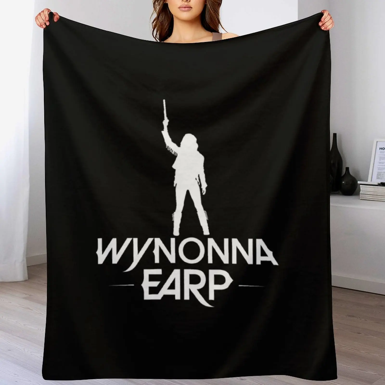 

Wynonna Earp Silhouette - white Throw Blanket Heavy Luxury Brand Blankets