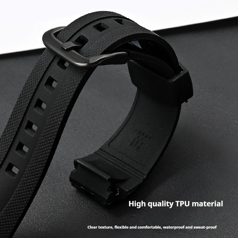 Strap for Casio Electronic Watch AQ-160W AQ-163W Convex Men Waterproof Sport TPU Silicone Wrist Bracelet Band Accessories 17mm