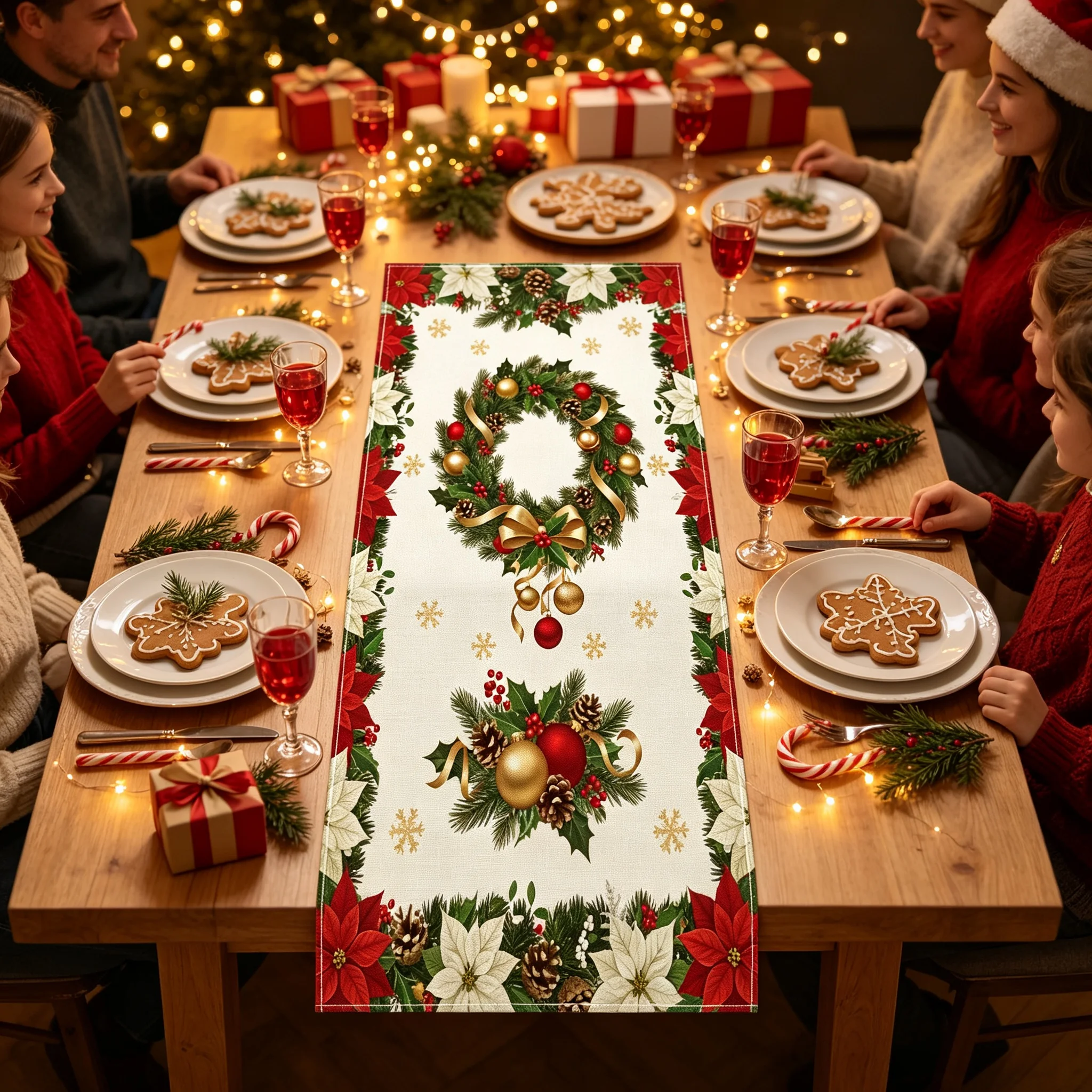 1pcs Christmas Table Flags, Creating A Festive Atmosphere, Christmas Party Decorations, Reusable, New Year Gifts