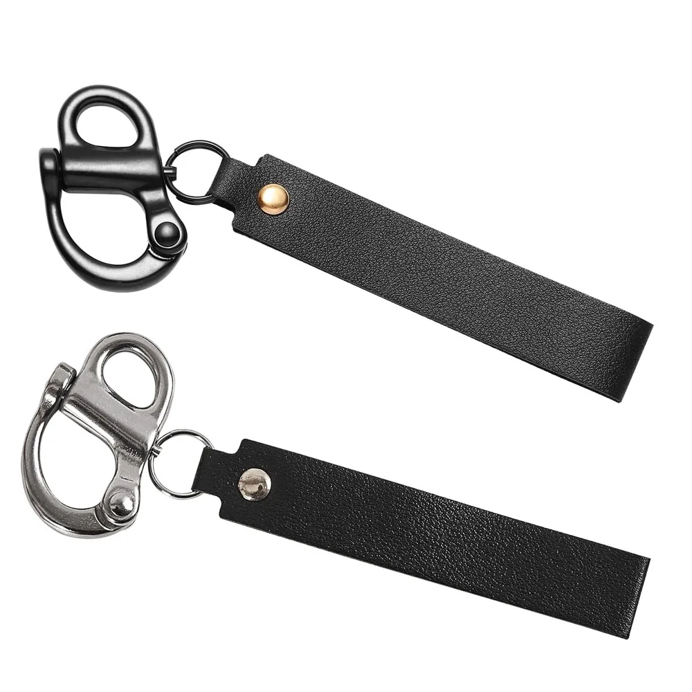 Grillete de Clip de liberación rápida de acero inoxidable 316 con mango de cuero para accesorio de aparejo de bombero de máscara SCBA