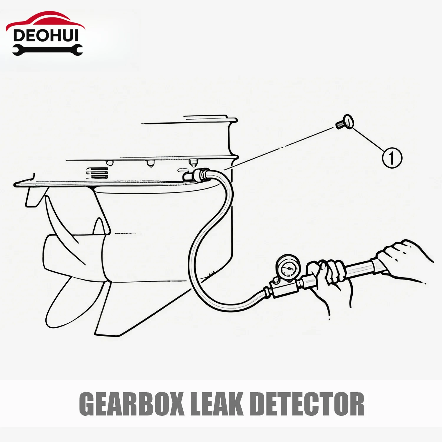 CSDOH Gearbox Leak Detector - for Yamaha, Tohatsu, Mercury, Honda, and Suzuki outboard motors.