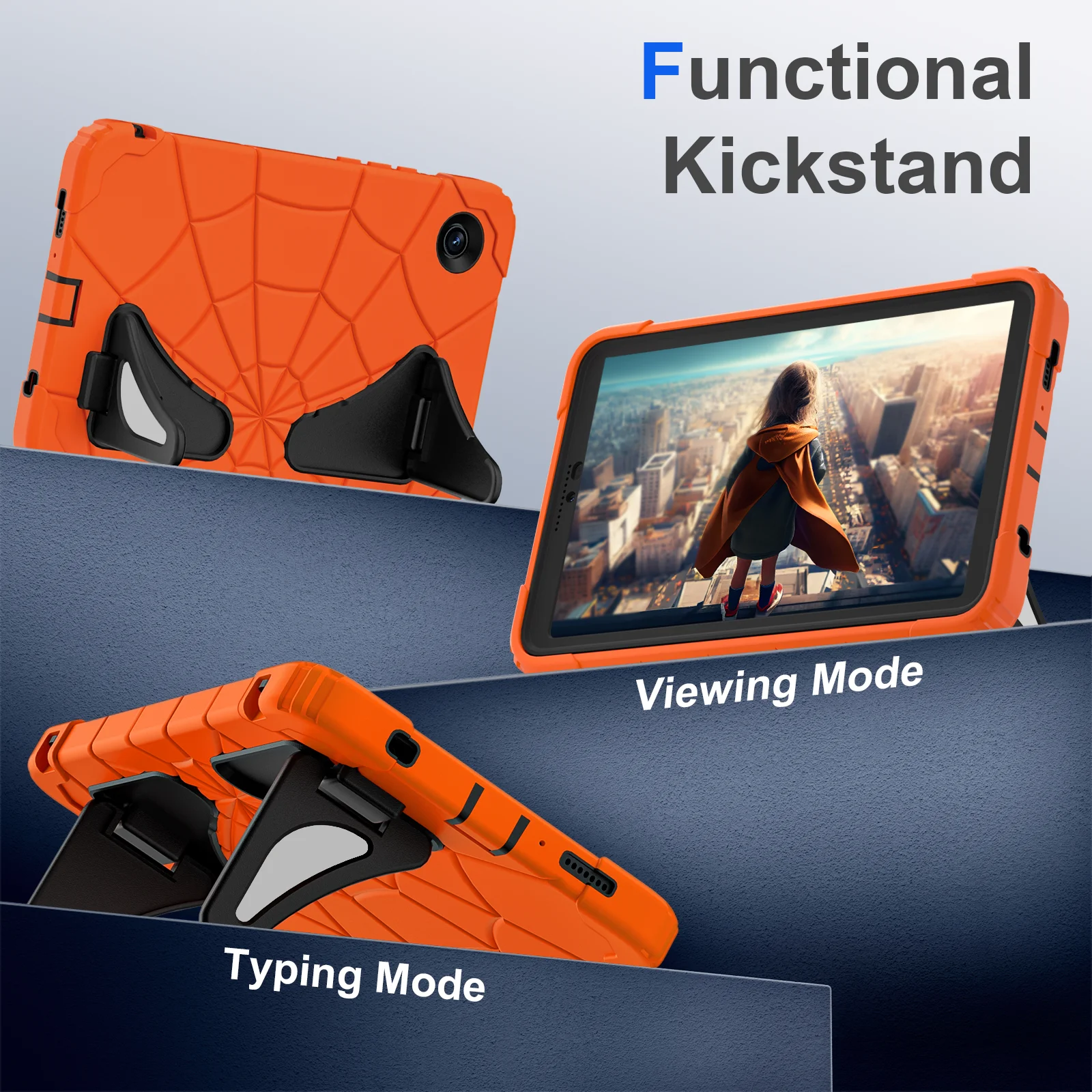 Rugged Armor Case Universal For Samsung Galaxy Tab A11 A9 8.7 inch SM-X133 X135 SM-X110 X115 X117 Built-in Kickstand Kids Cover