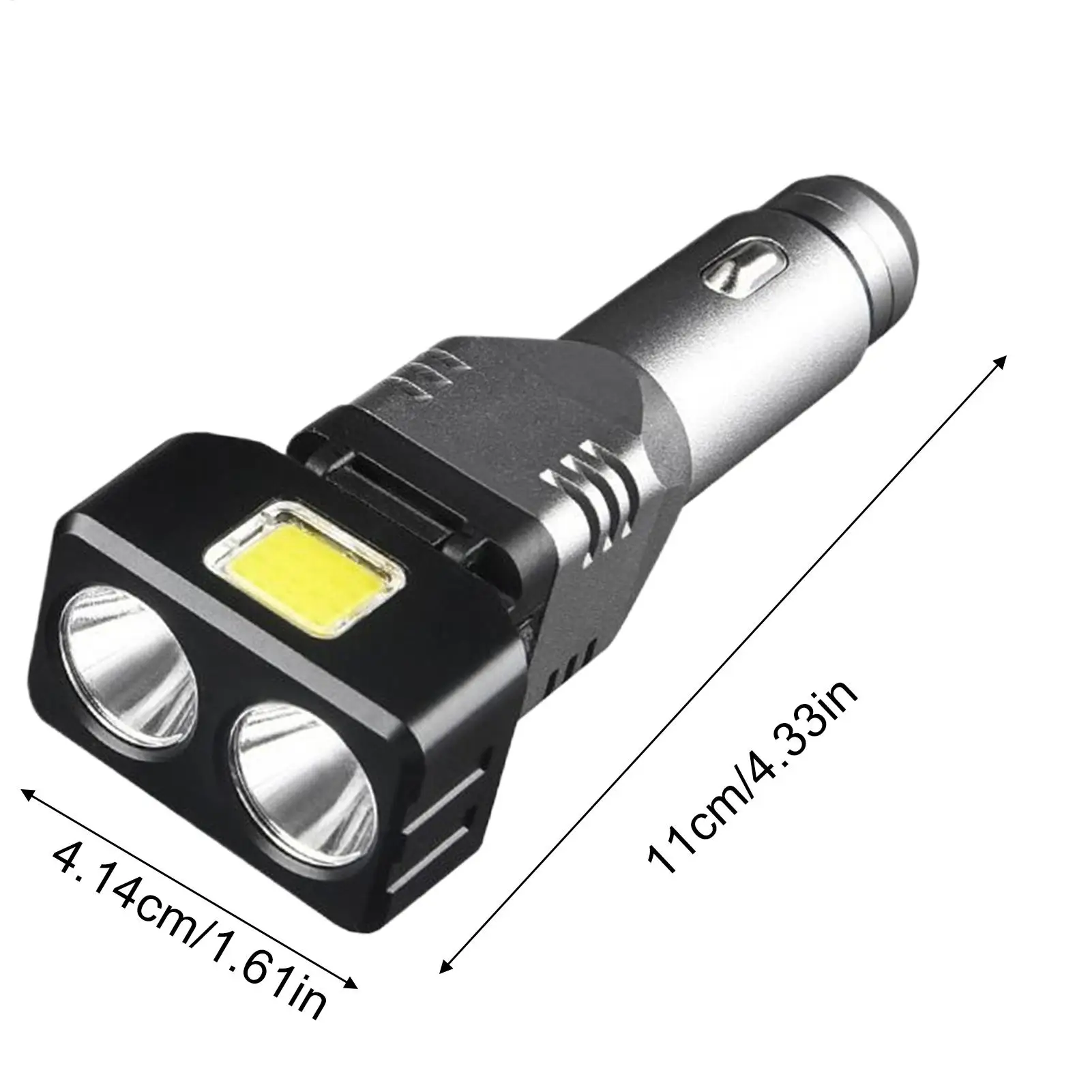 Senter Mobil Lampu LED Terang Dapat Diisi Ulang Cocok untuk Mobil 12V/24V Senter Pengisian Daya Mobil dengan Port USB dan Tipe-C