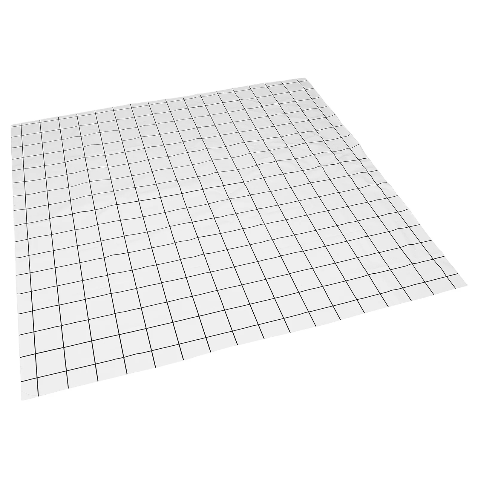 

PVC Waterproof Tablecloth Square White Grid Check Oilproof Plastic Covers for Dining Table Kitchen Picnic Party
