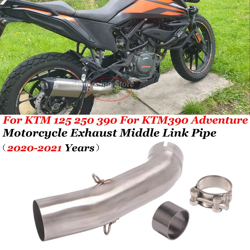 

Motorcycle Exhaust System Middle Link Pipe Muffler Escape For KTM250 KTM DUKE 250 390 KTM390 Adventure ADV 2020 2021 KTM125 2021