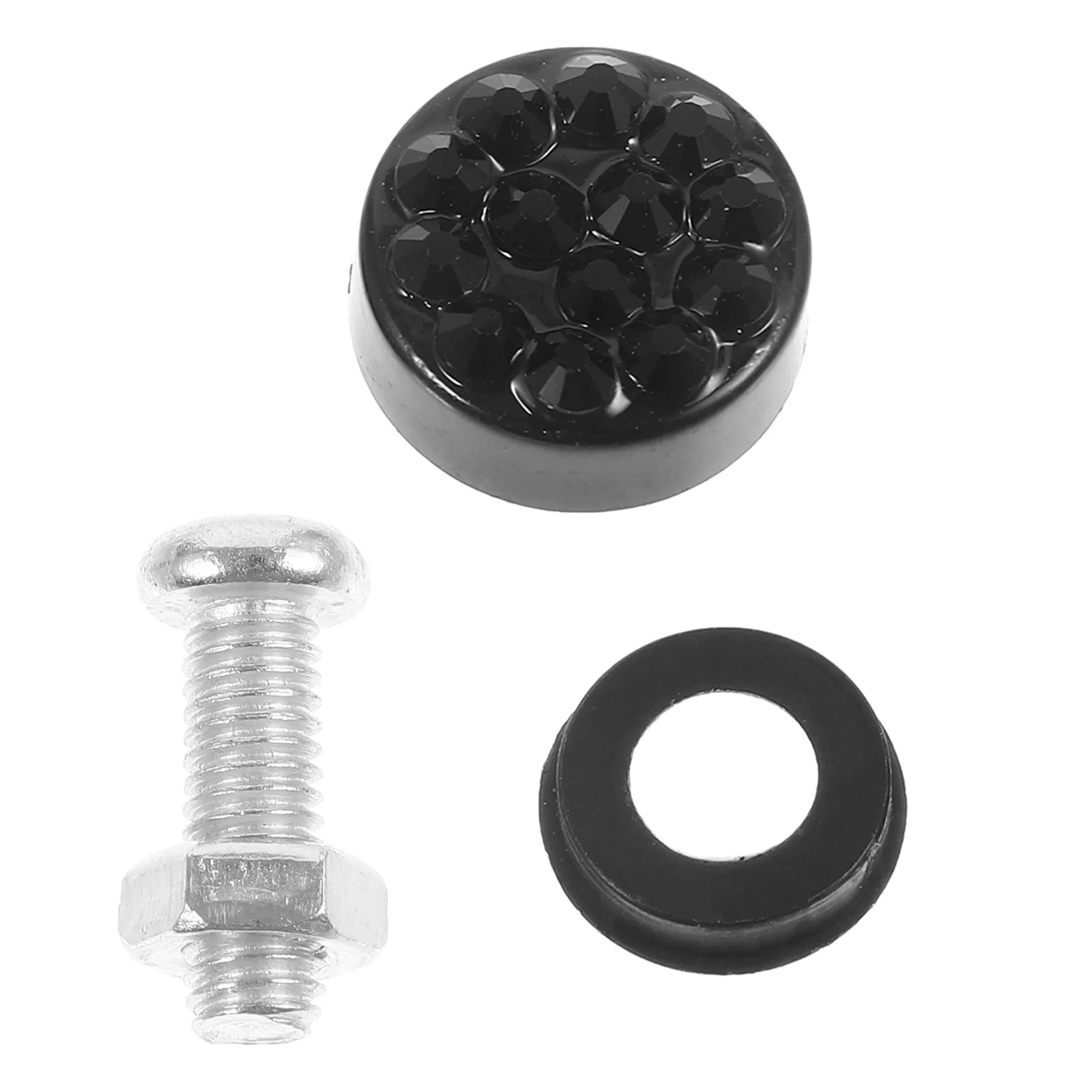 

1Set Universal Anti-Theft License Plate Frame Screws with Security Screw Caps Metal License Plate Mounting Kit for Car Suv Truck