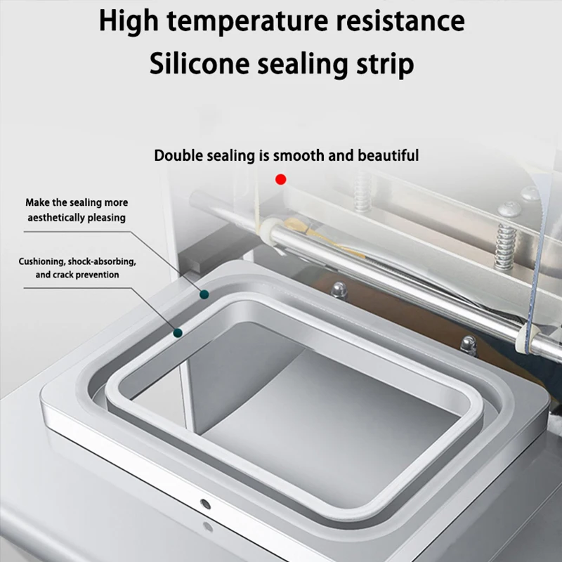 Commercial Automatic Controlled Atmosphere Nitrogen Filling Fresh-Keeping Food Box Sealing Machine, Square Box Sealing Machine