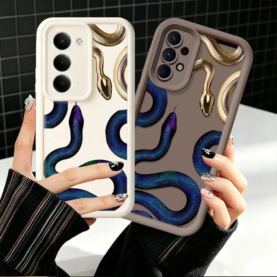 Case for Samsung Galaxy A15 A24 A11 A21s A05A73 A14 A22 A13 A30 A35 A17 A50 A52 A16 A25 A06 A36 A12 A07 Phone Cover Color Snake