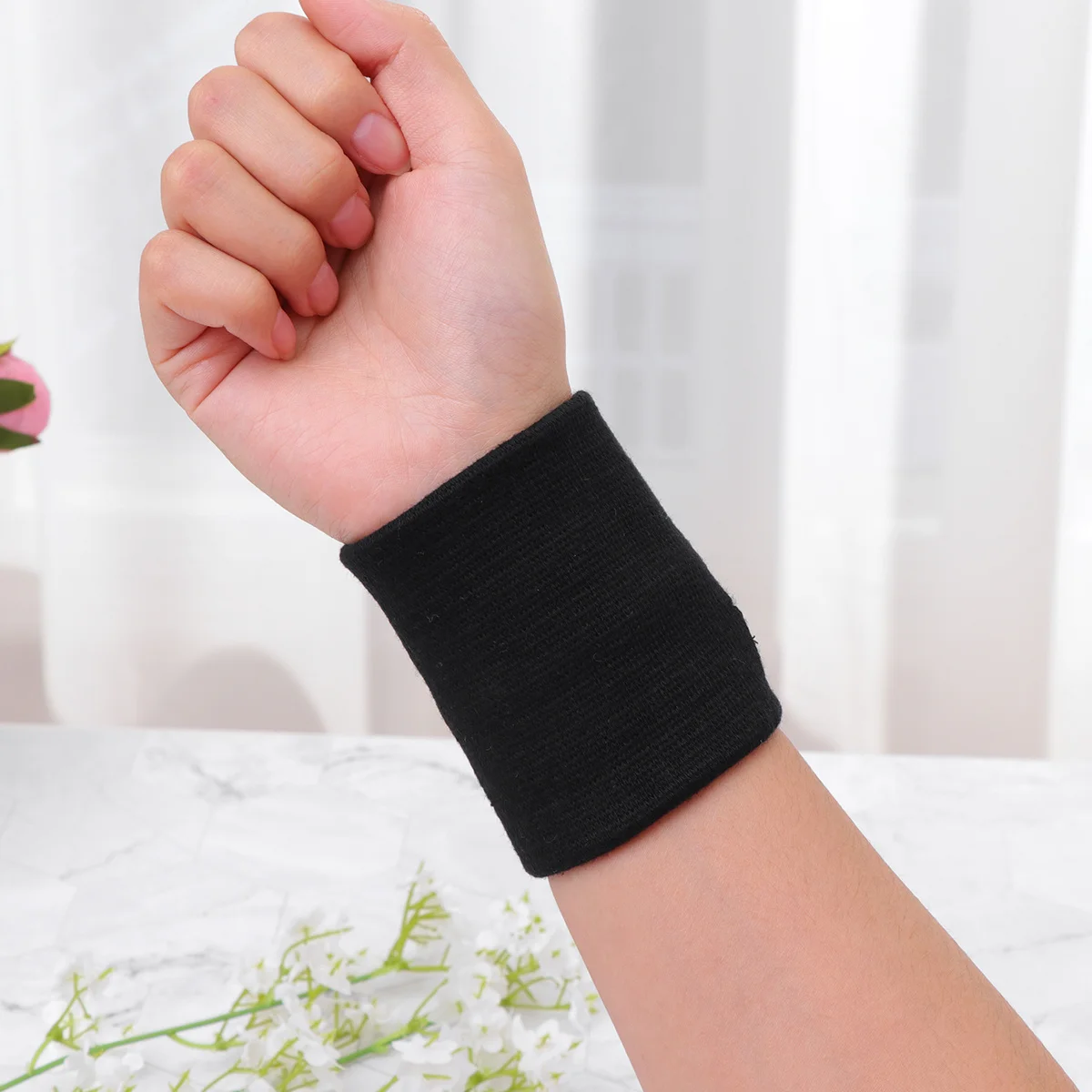 4Pcs Premium Cotton Sports Wristband Zipper Pocket Keys Coins Storage Running Cycling Hiking Sweatband Sports Wristband - Image 5