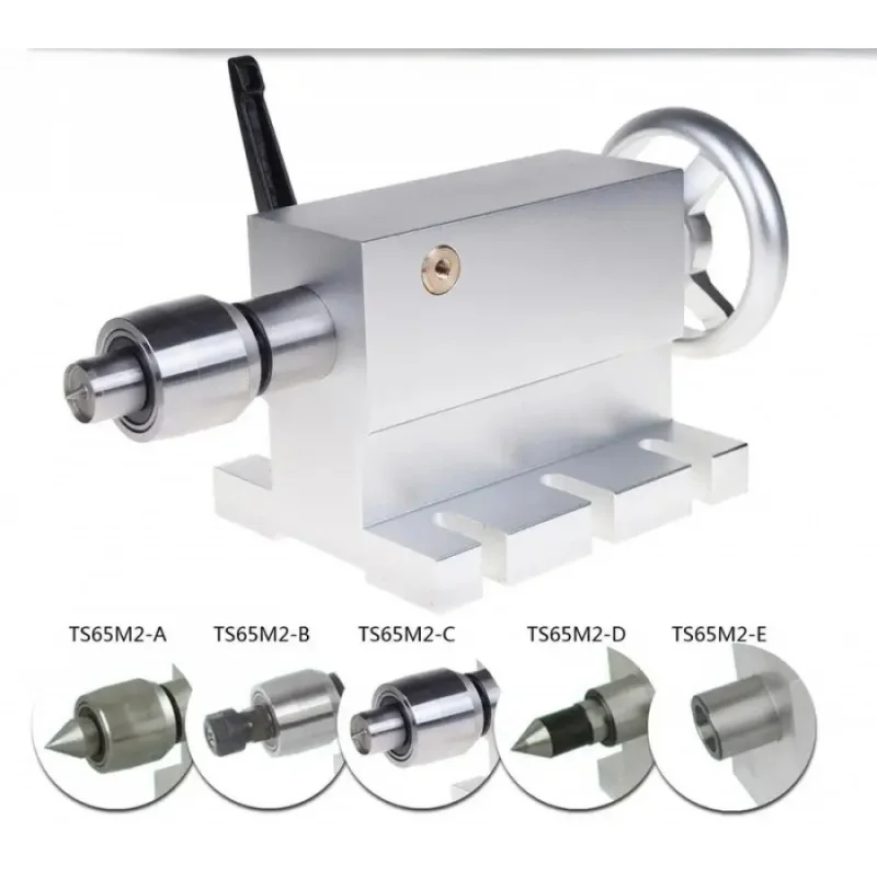 TS65M2-A/B/C CNC Rotary Axis Indexer Tailstock with MT2 Thimble Center Height 65MM for CNC Rotary Table, Mill, Lathe