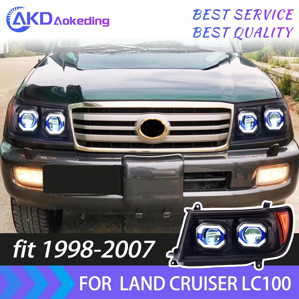 Car Styling Headlights for Land Cruiser LC100 LED Headlight 1998-2007 Head Lamp DRL Signal Projector Lens Automotive Accessories