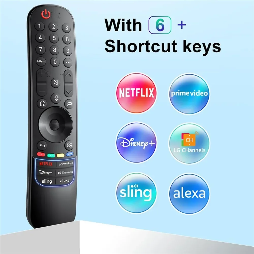 Replacement Voice Magic Remote Control for LG Smart TV 2021-2023 with Pointer Flying Mouse with Netflix Prime Video Aleax Button