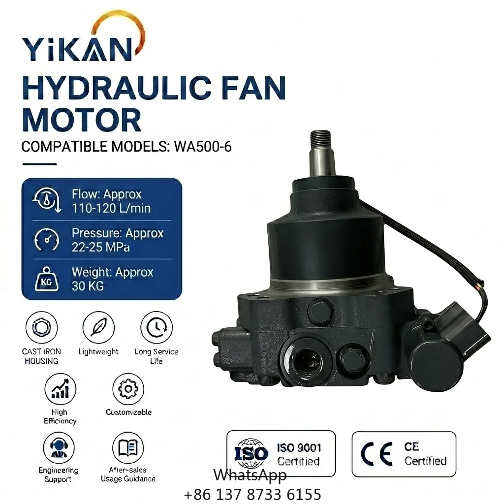 WA500-6 Hydraulic Fan Motor For Komatsu WA500 Loader Fits 708-7T-00710 708-7T-00770 708-7S-00550 Fan Pump