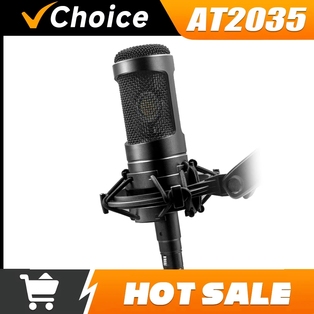 

Лидер продаж, профессиональный конденсаторный микрофон AT2035, идеально подходит для домашних студий, подкастинга, чистого звука