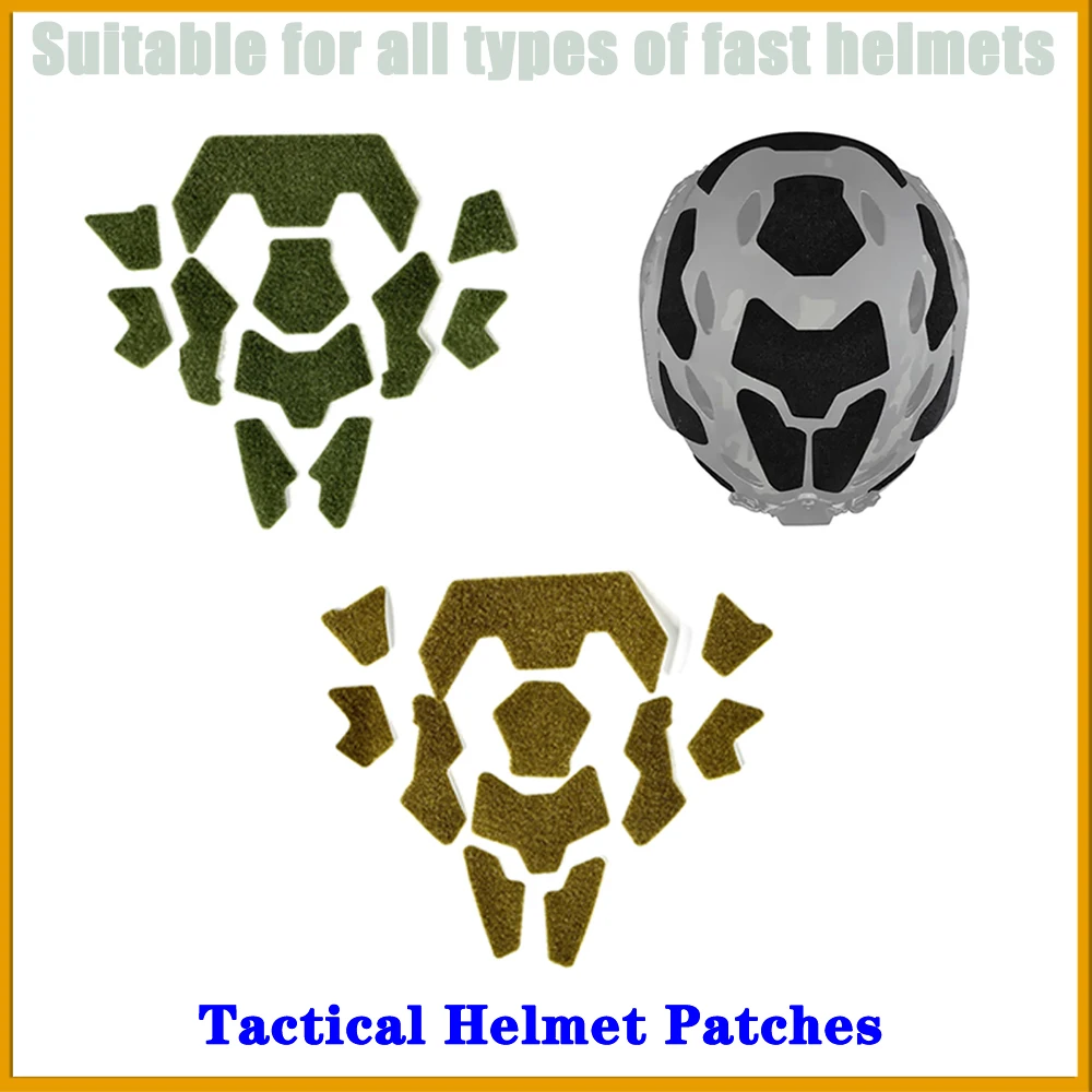 

Tactical Helmets Patches 11Pcs Universal Exterior Tape Helmet Hook And Loop Fastener Set for Fast High Cut Helmet Magic Sticker