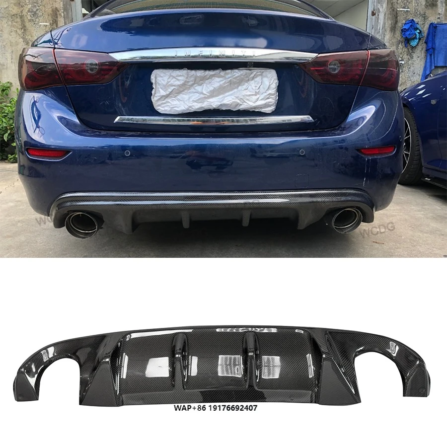 

HIgh Quality Carbon Fiber Rear Bumper Lip forInfiniti Q50 2014-2025 Rear Diffuser Spoiler Car Bodykit