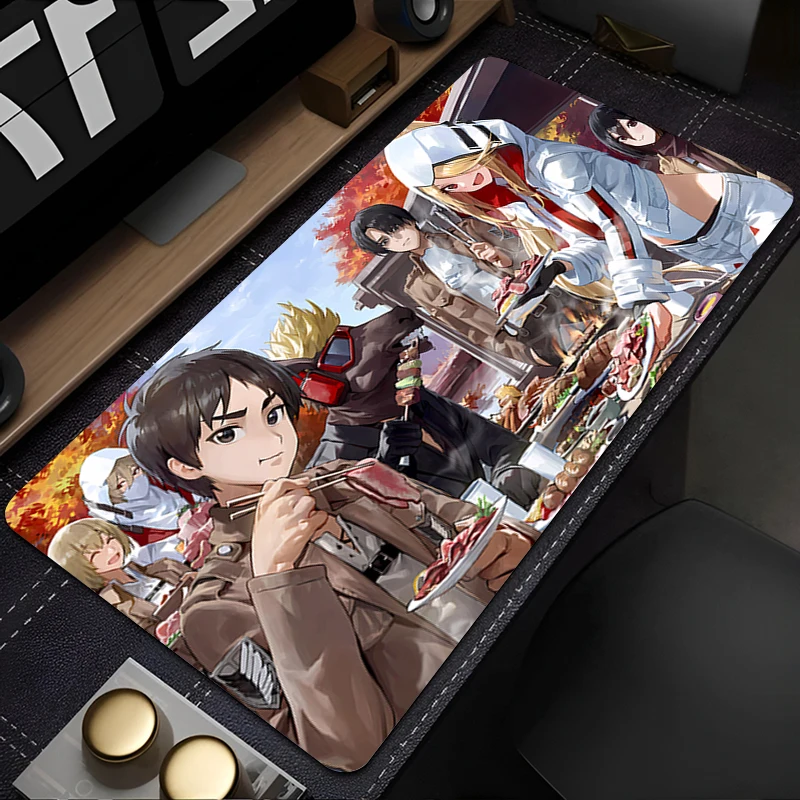 ملحقات الكمبيوتر، لوحة ماوس غير قابلة للانزلاق، سجادات ألعاب هجوم على لوحة ماوس Titan، لوحة مفاتيح مطاطية عالية الدقة، وسادة ماوس للكمبيوتر المحمول