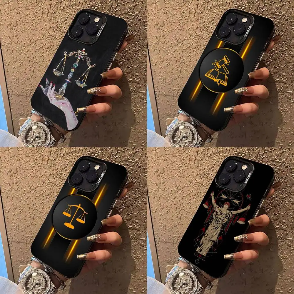 

Law Lawyer Judge Phone Case For iPhone 17,16,15,14,13,12,X,8,Pro,Max,Plus,E,SE4,Air,Mini IMD Matte Black