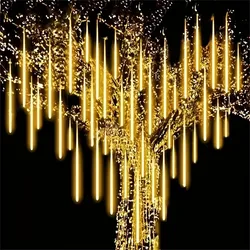 Meteor Shower Rain 8 Tubes LED String Lights 30CM/50CM for Outdoor Christmas Wedding Tree Holiday Decoration 220V/110V