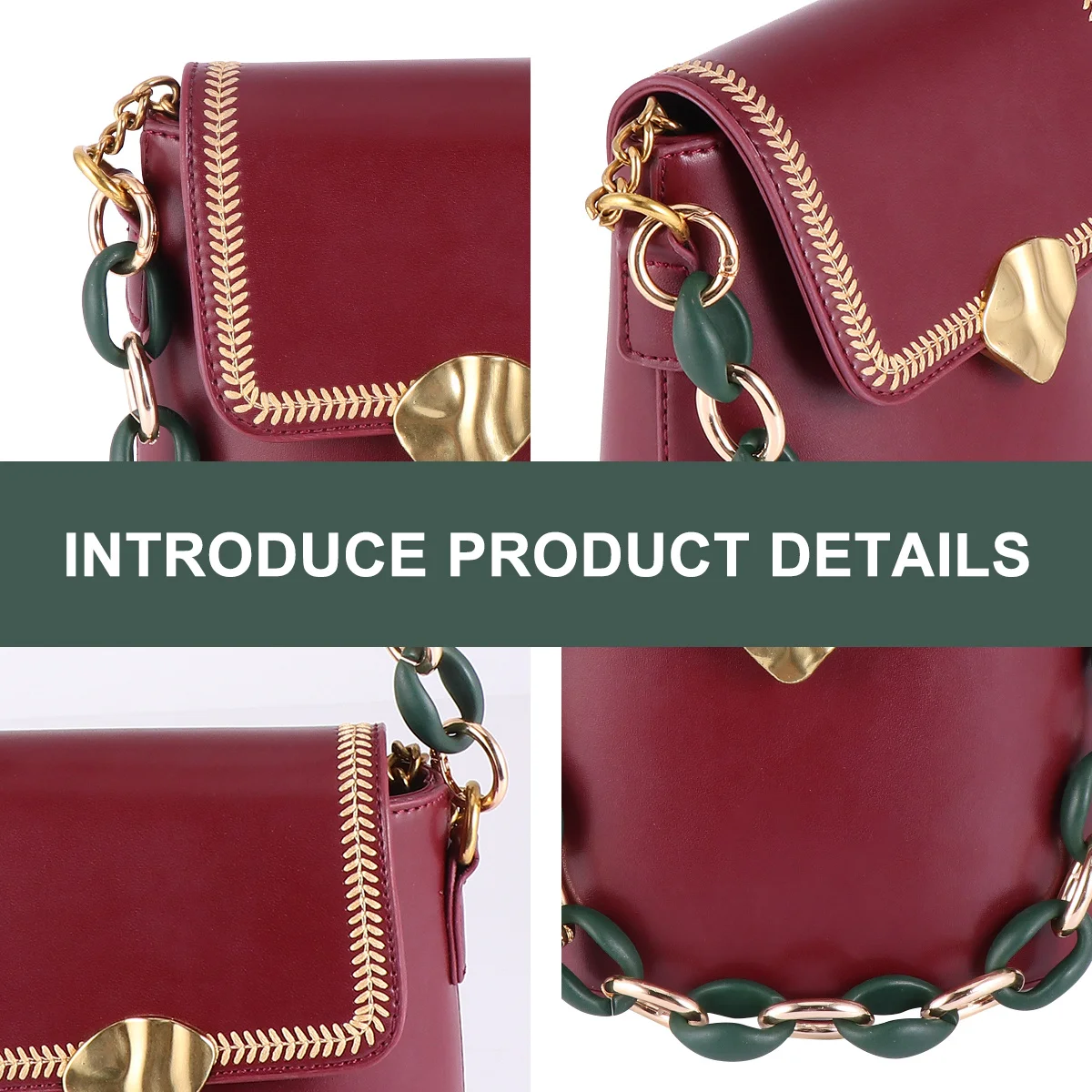 قطعة واحدة من سلسلة حقيبة الذهب المختلطة، سلسلة قصيرة من خليط معدني، حزام بديل لحقيبة اليد ومحفظة حقيبة كروس للديكور #6