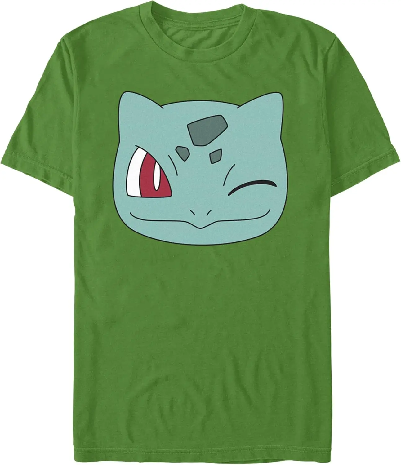 

Pokemon Bulbasaur Face Young Men's Short Sleeve Tee Shirt