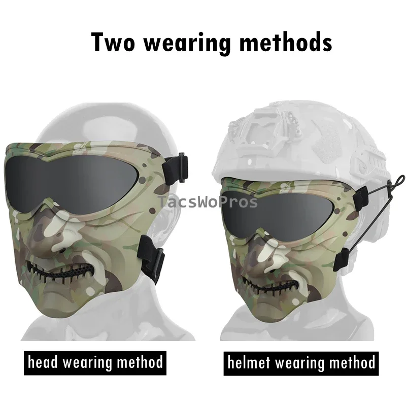 Shooting Full Face Mask Airsoft Hunting Protective Masks with HD Lens Outdoor Combat Tactical Wargame Safety Face Mask
