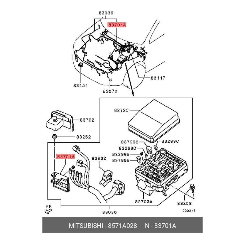 Fusible Link Box Assembly For Mitsubishi Outlander ES LE SE SEL 2014-2018 8571A028 Accessories