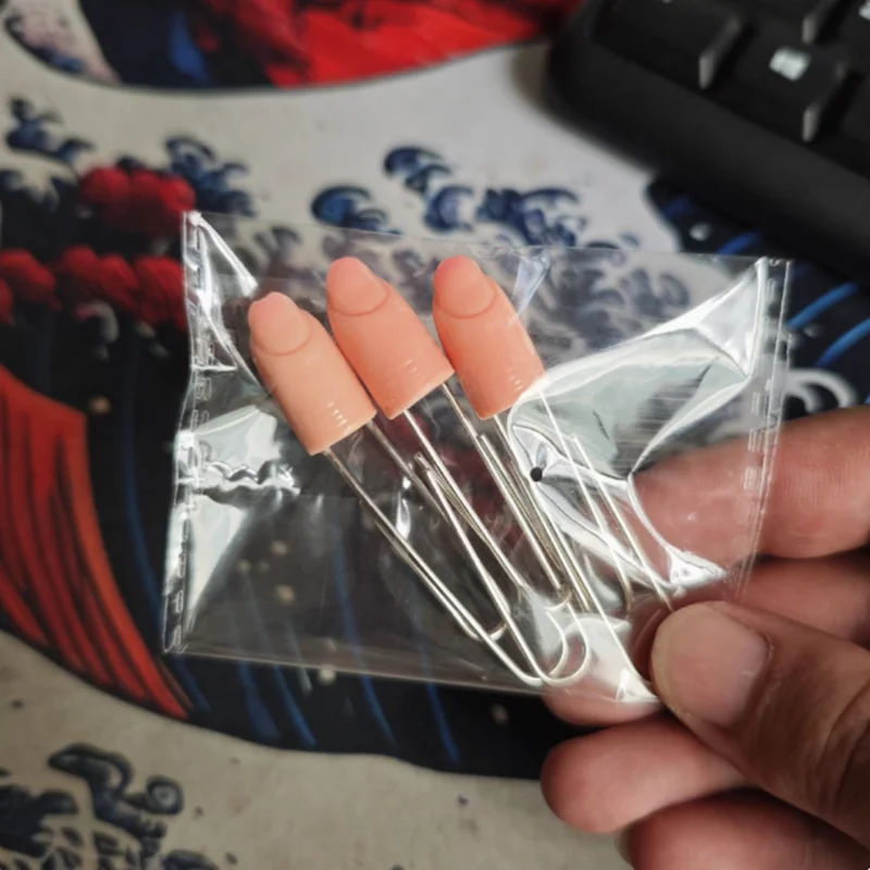 2024 Finger Paperclip BookmarkSet Graduation Season Gift Simulation Finger Paper Clip 3pcs/set