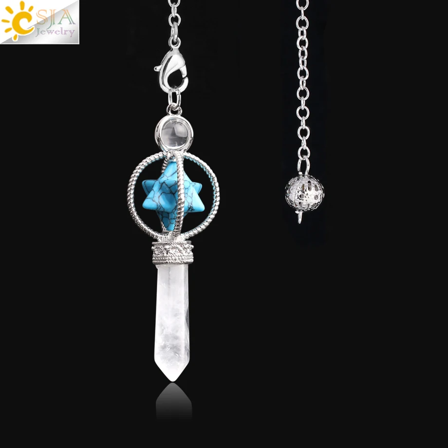 CSJA Esotericism Crystal Pendulum for Dowsing & Divination