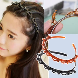 Multi-layer Hollow Braided Women's Bangs Headband Hairdressing Iron Accessories Hair Clip