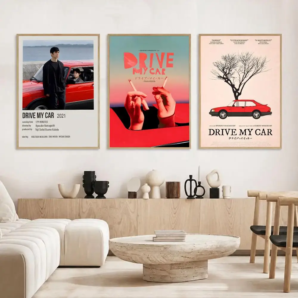 Movie Drive My Car Poster HD Printed, Self-Adhesive, No Residue on Removal, Dorm & Bedroom Decor，gift