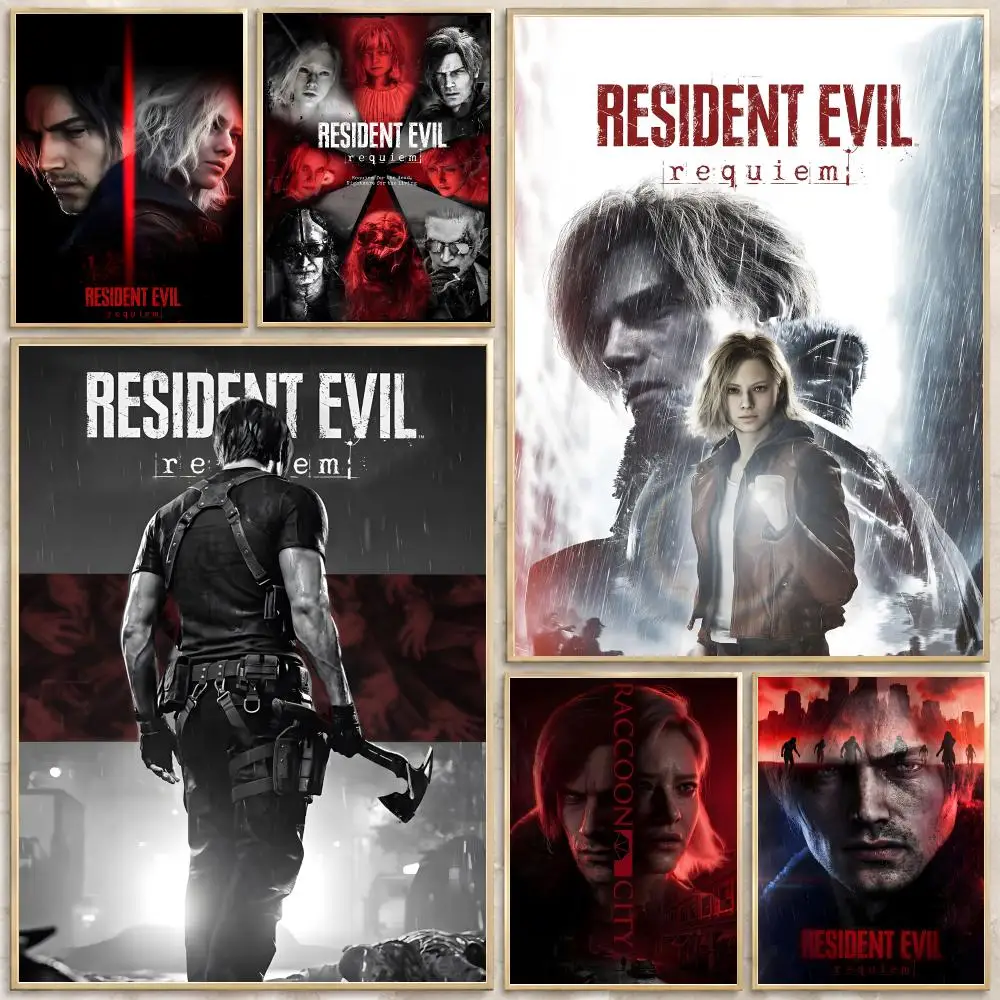 Game Resident Evil Requiem Poster Print Wall Art Pictures Canvas Painting Living Room Bedroom Home Decor
