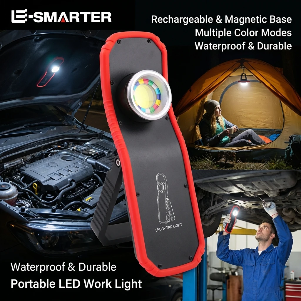 60-ワット-cob-懐中電灯トーチポータブル-led-磁気ワークライト屋外キャンプ車美容修理照明ランプ吊り下げフック付き