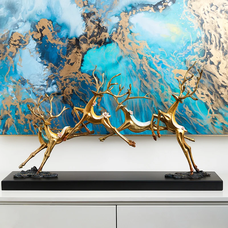 desktop decoration Golden Deer crystal jewelry