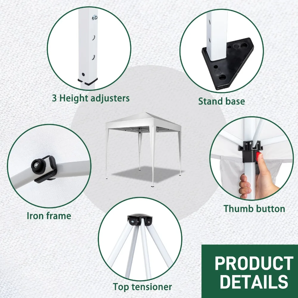 Barraca pop up dossel de 6.5x6.5ft, dossel portátil dobrável do dossel da barraca ao ar livre, com saco de transporte fácil acima dossel do gazebo