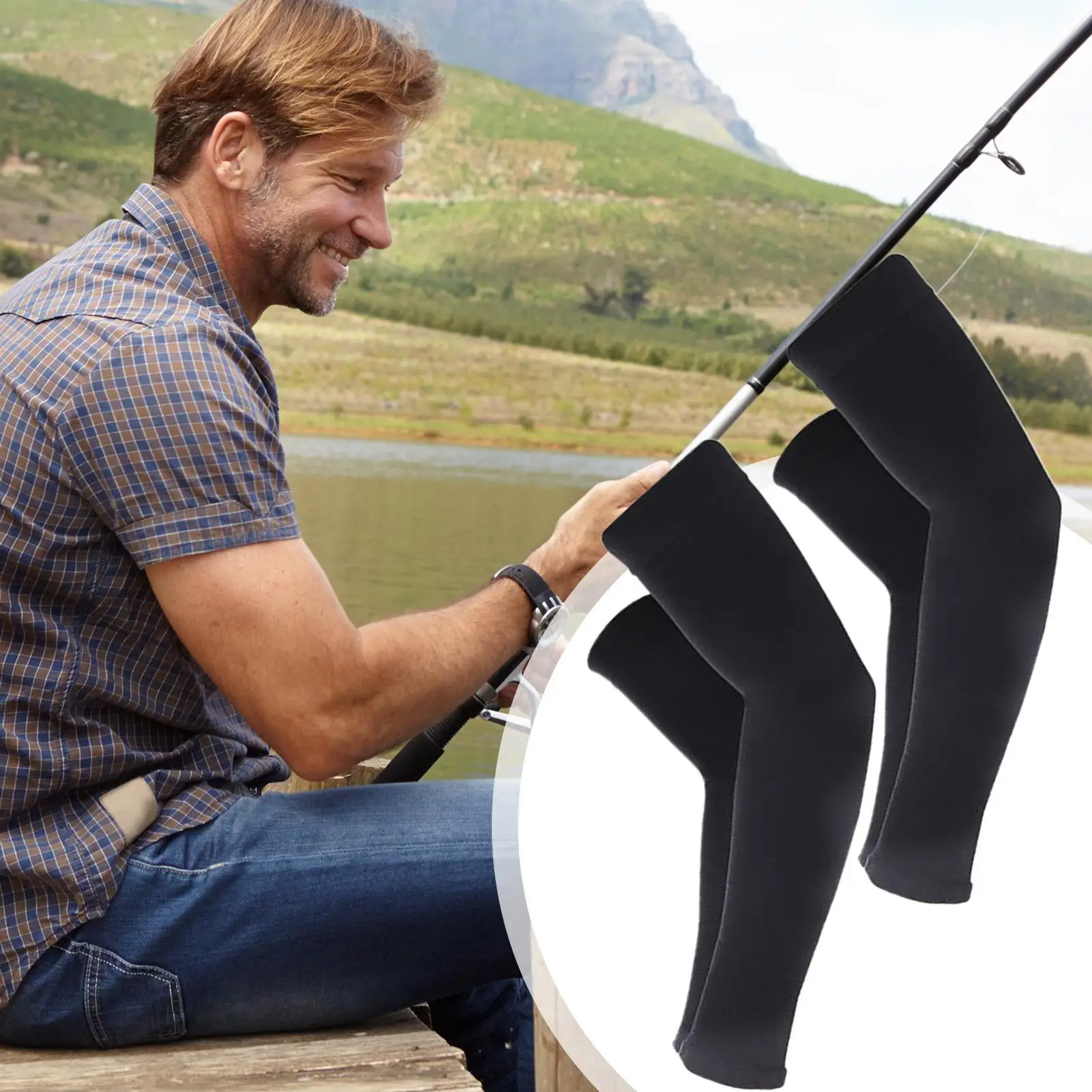 Kühlende Sonnenschutz-Armstulpen, bequeme kühlende Unterarmabdeckung für Frauen, hautfreundlicher, leichter Sonnenschutz-Arm