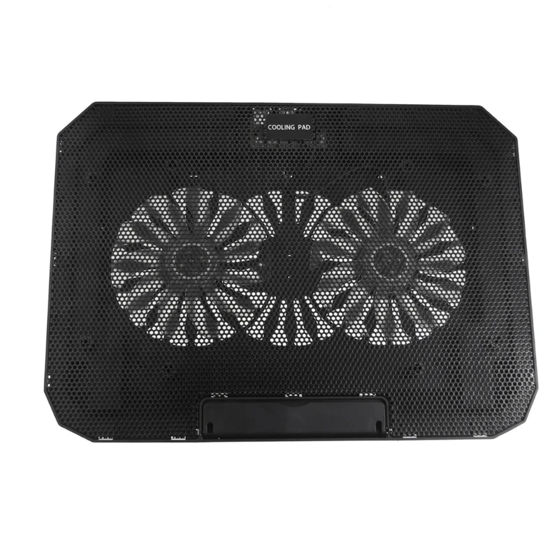 Portable Double Fan Laptop Cooling Bracket Adjustable Height Stand Integrated Phone Holder For Tablets Enhances Airflows E65A