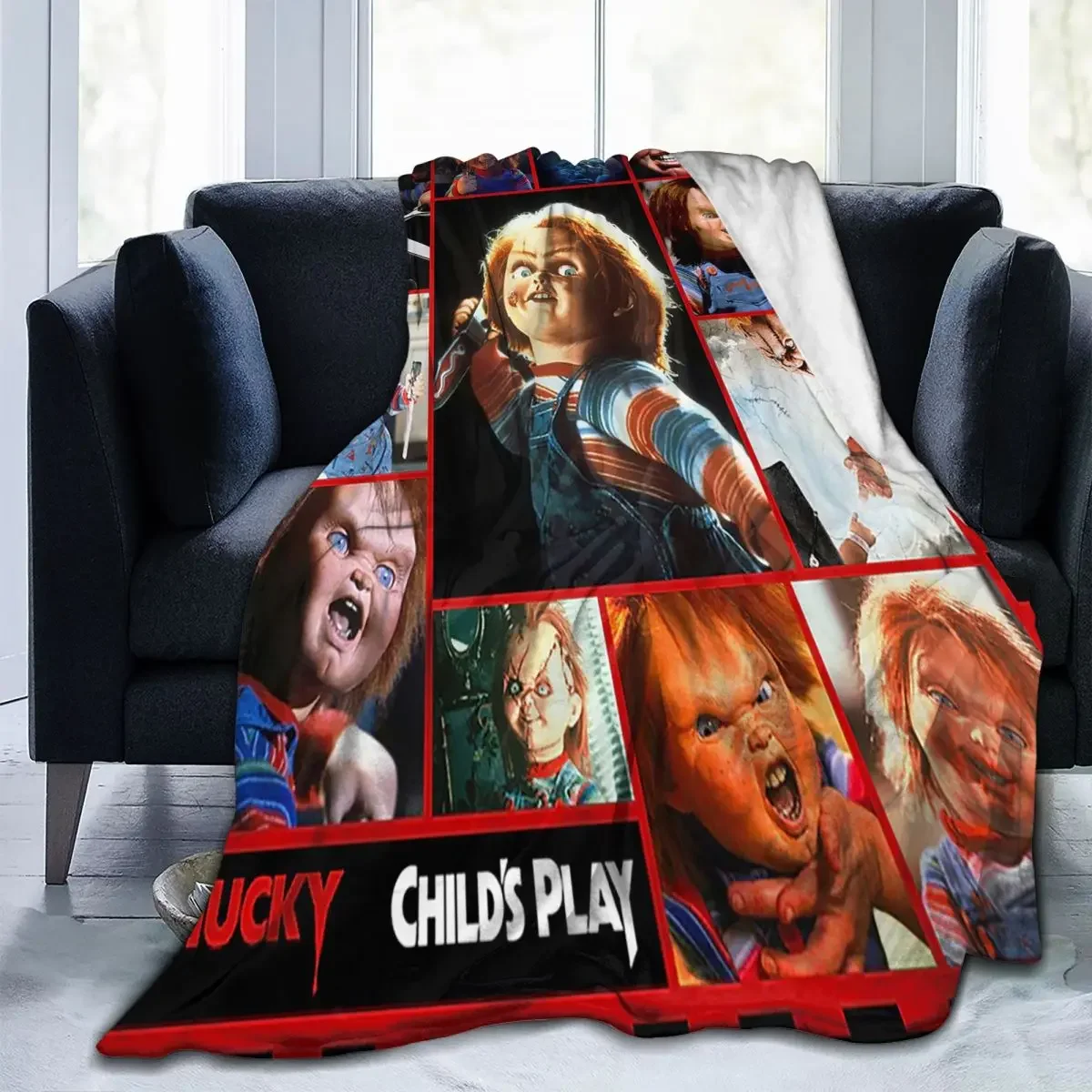 

Horror Moive Baby Blanket Child of Play Character Winter Breathable Soft Throw Blanket for Bedding Travel Bedspread
