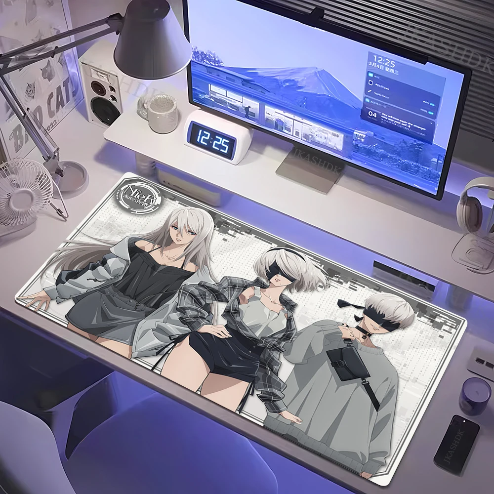 Anime Girl 2B Nier Automata Mousepad HD Custom Skin Cartoon Gaming Mouse Pad Keyboard Mouse Mats Pc Accessories Bedroom Desk Mat