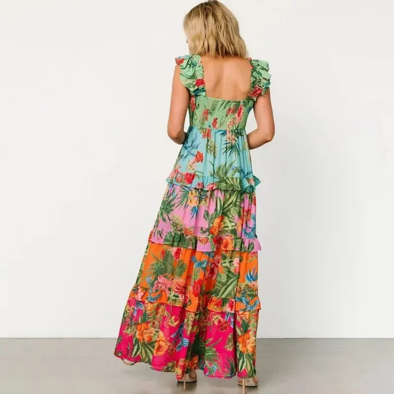 

Sling Ruffle Printed Swimsuit and Skirt, Wholesale Clearance