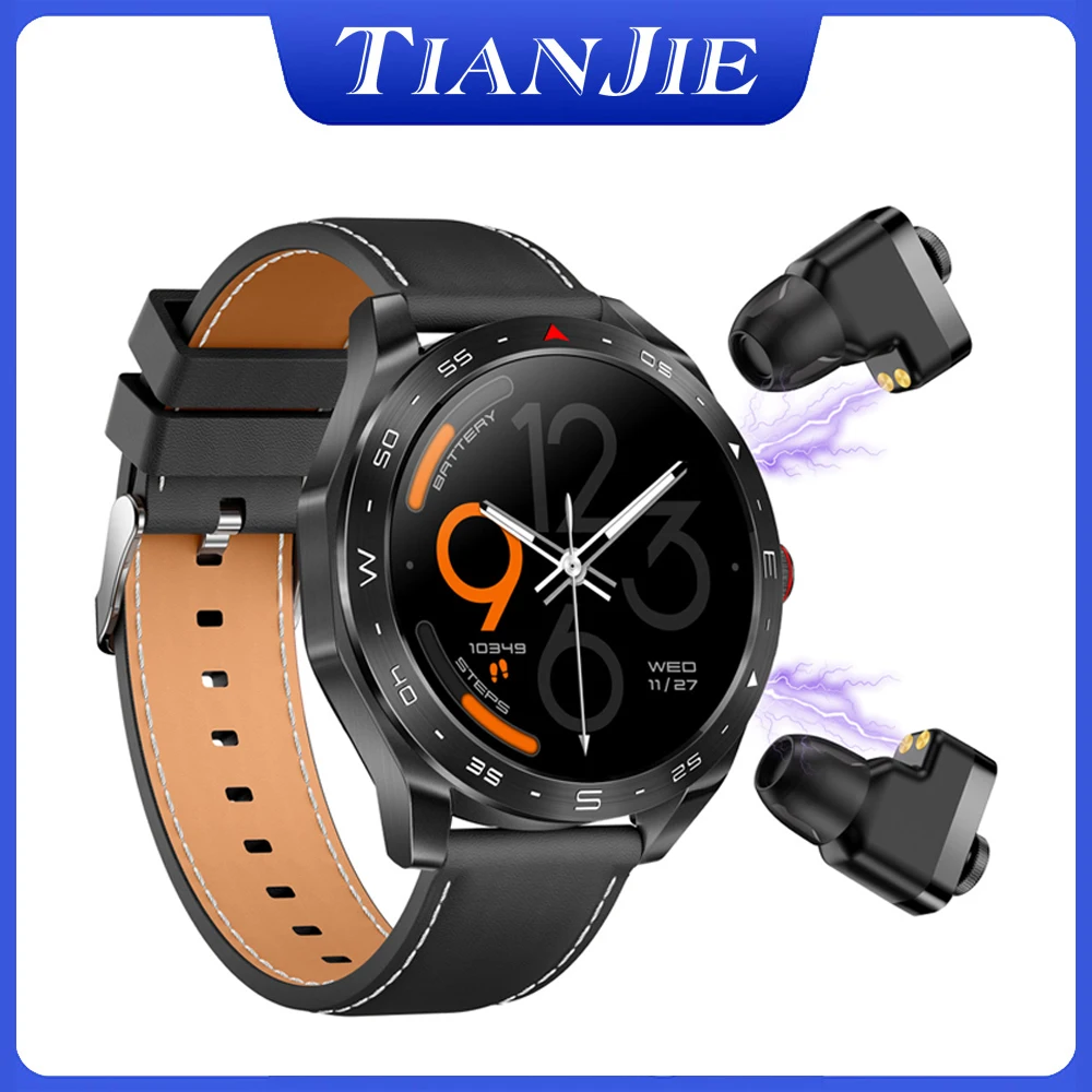 

TIANJIE T95 Смарт-часы с беспроводными наушниками 2-в-1 Smart Lifestyle Поддержка BT Talking Монитор кислорода в крови/кровяном давлении