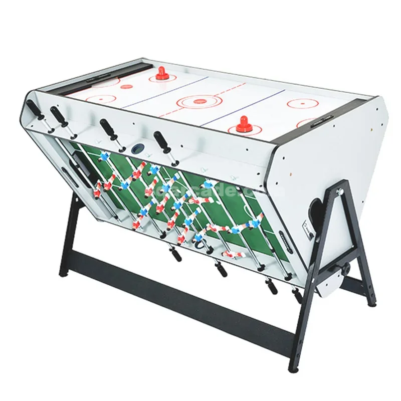 Indoor High Quality Stock 3 in 1 Multi Game Swivel Pool Table/Football/Air Hockey Table For Sale