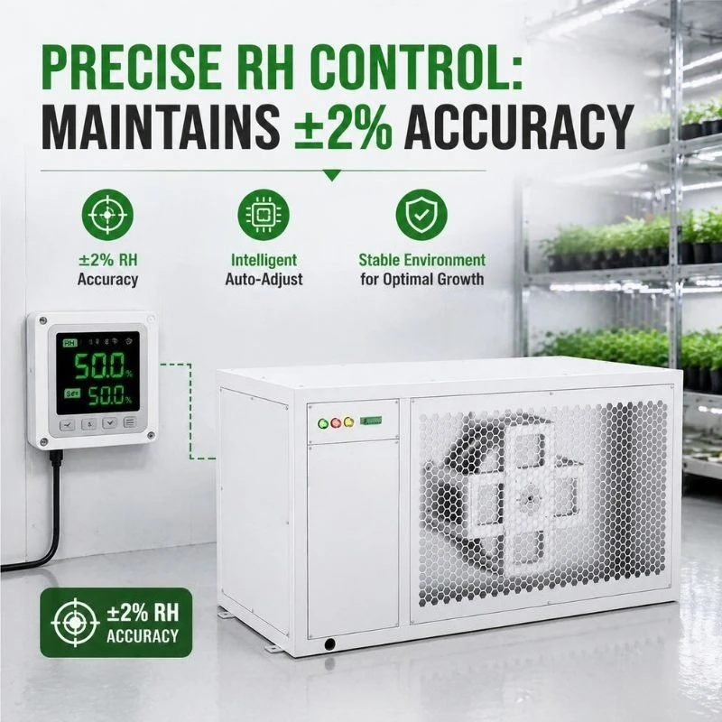 Digital Control Dehumidifier for Hydroponics, Greenhouses, and Indoor Growing, Auto Drain and Smart Features