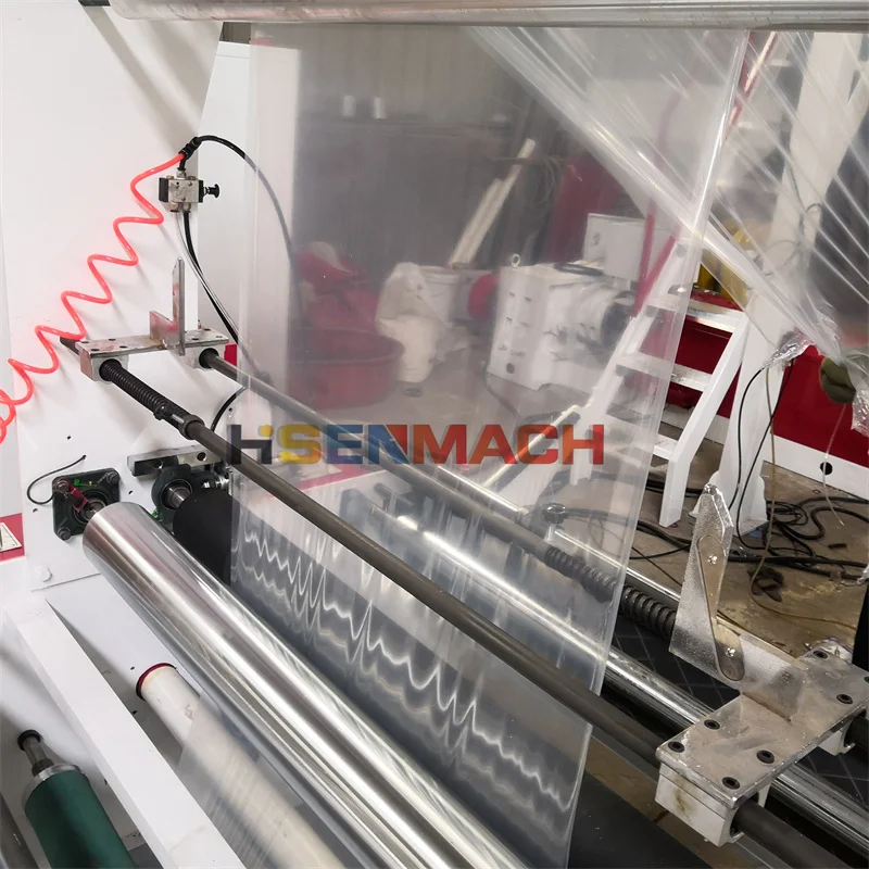 Rotary Die Head High Speed Double Rewind Ldpe Plastic Bag Film Blowing Machine Plastic Extruder