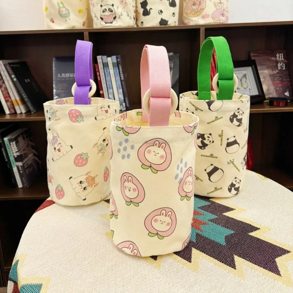 Cute Illustration Bucket Bag New Cartoon Pattern Bunny Handbag Canvas Bags