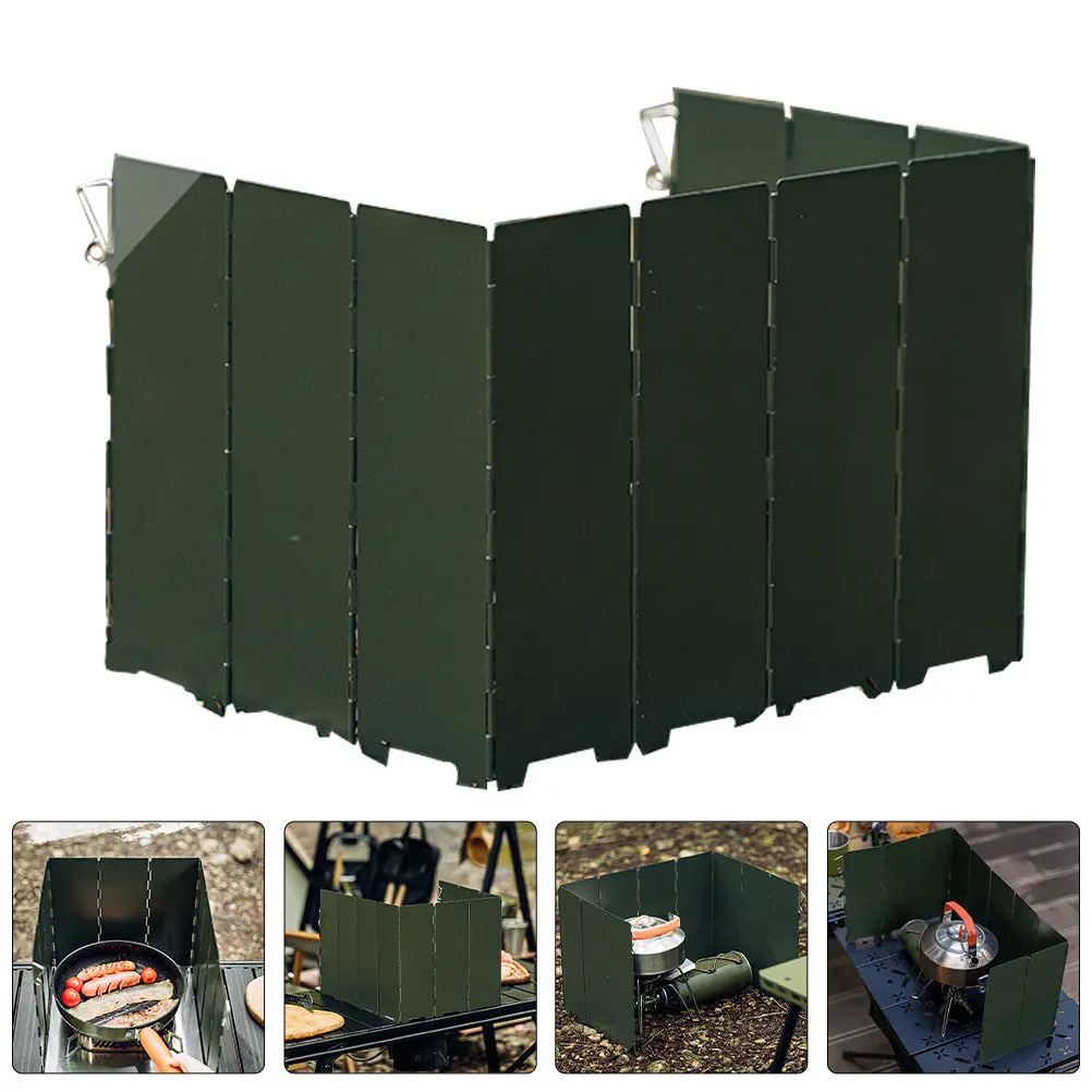 

Portable Stove Windshield Camping Foldable Lightweight Anti-Wind Tool Burner Windscreen Outdoor Cooking Protective Shield