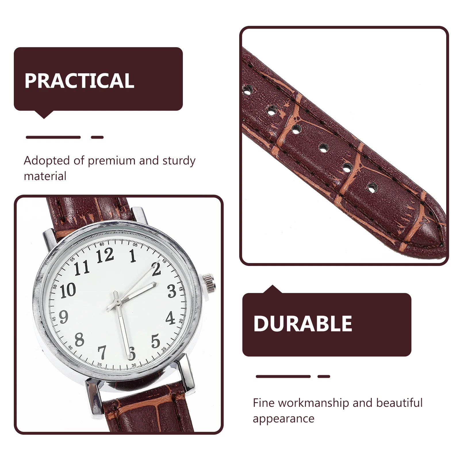 ساعة كوارتز للسيدات قابلة للتعديل مقاومة للماء للنساء للسفر والارتداء اليومي وإكسسوارات نسائية محمولة للاستخدام الخارجي #3