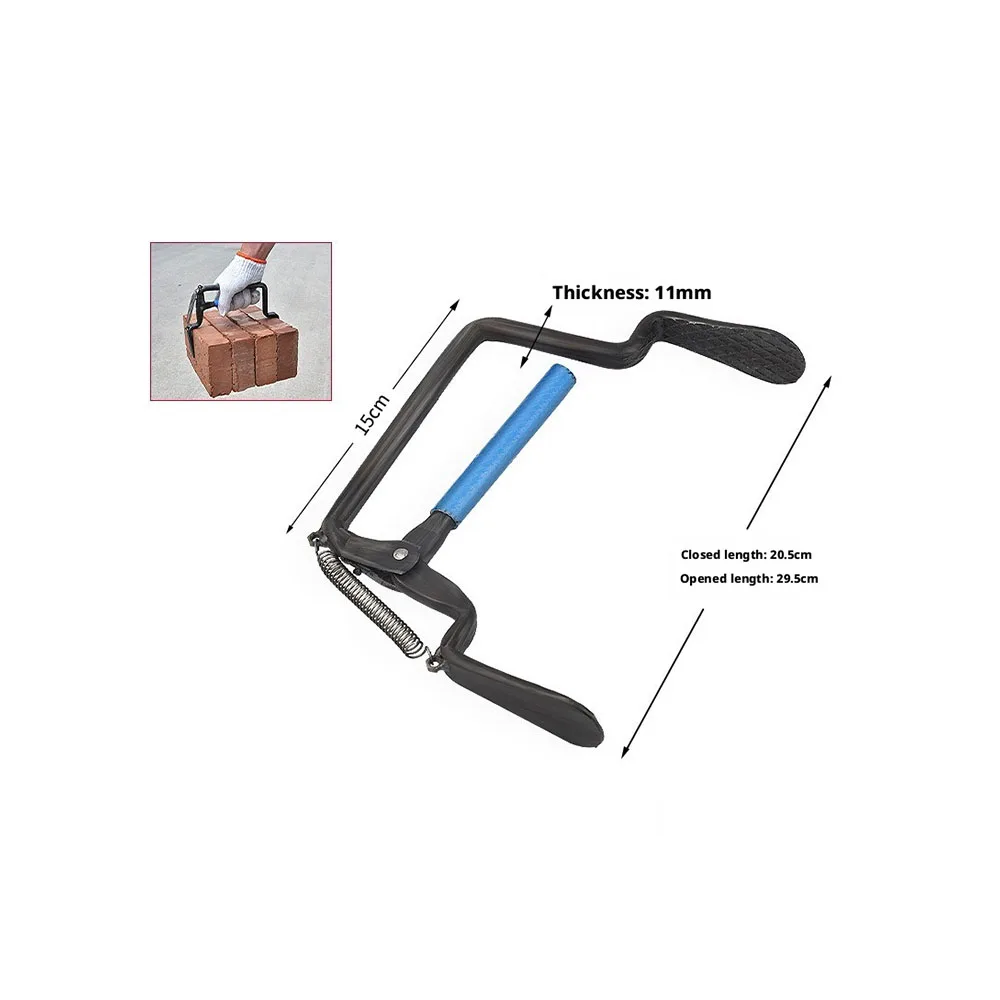 

Brick Lifting Tool, Adjustable Brick Clamp, Thickened Brick Carrier Tongs, Labor-Saving Construction Brick Transport Clamp